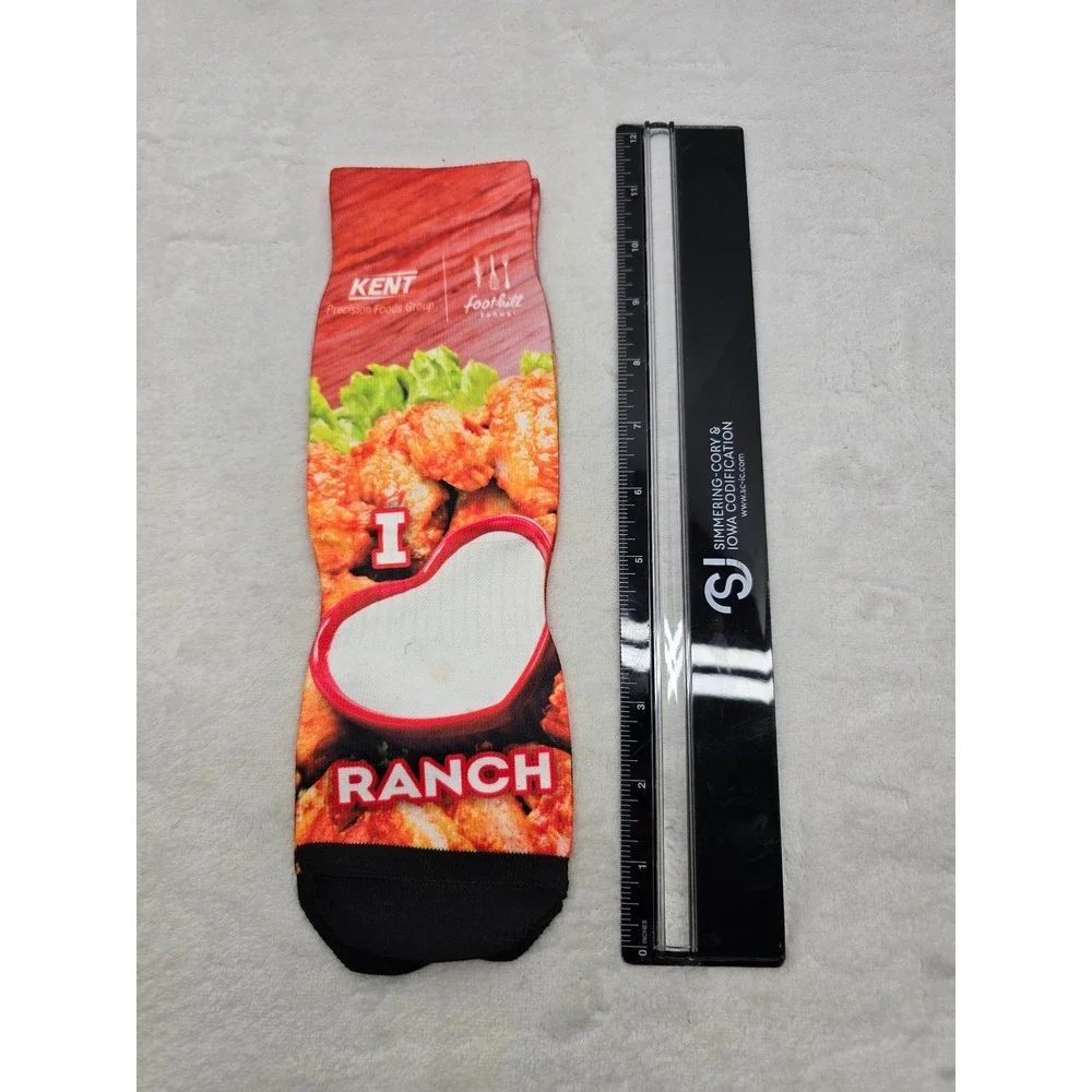 I Heart Ranch Chicken Wings Novelty Socks Red Womens OS
